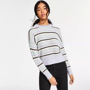 Hippie Rose Juniors' Striped Crewneck Sweater